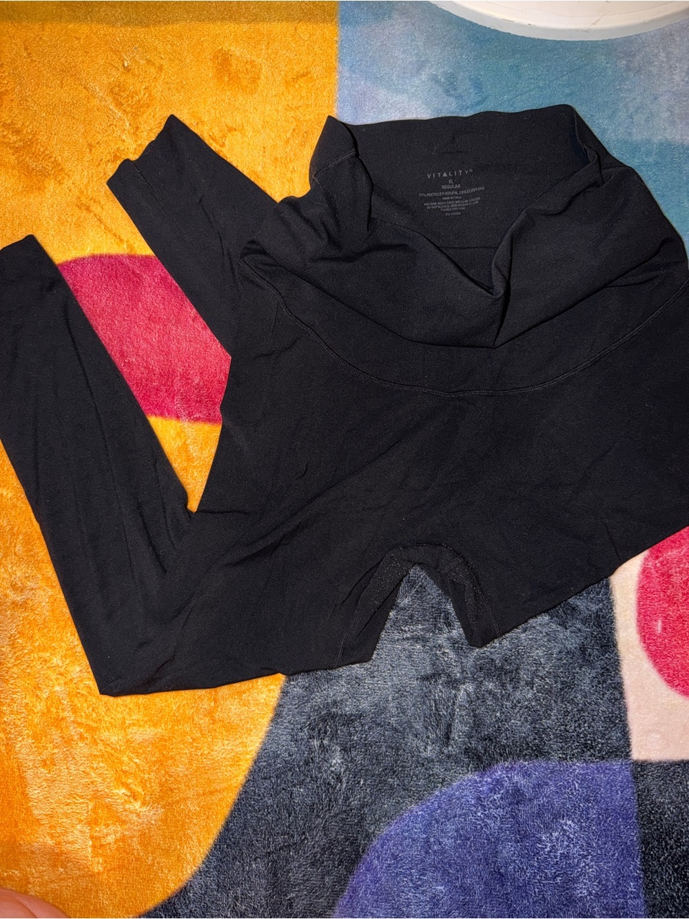 Black Vitality Maternity Leggings